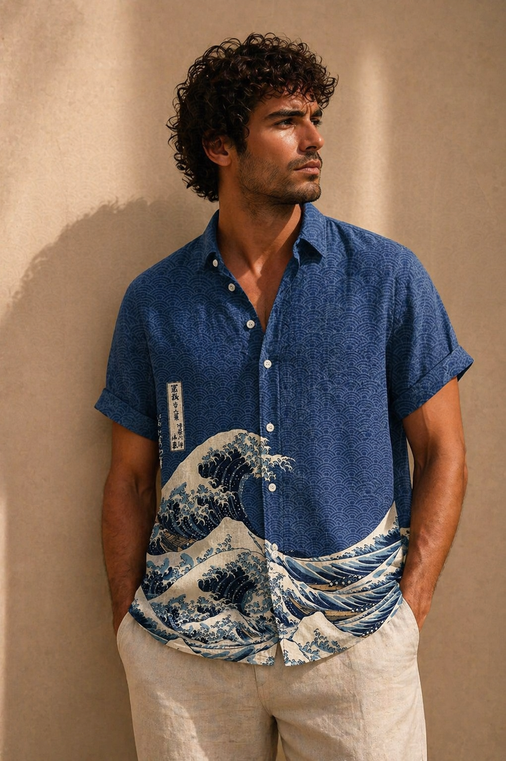 Coastal Wave Linen Shirt