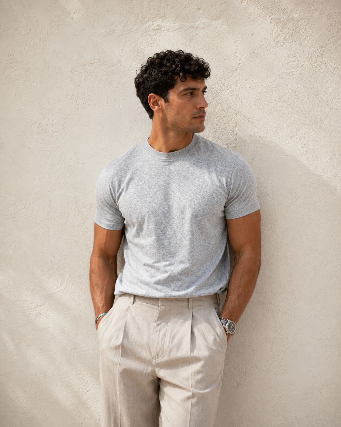 Grey Marl Tee