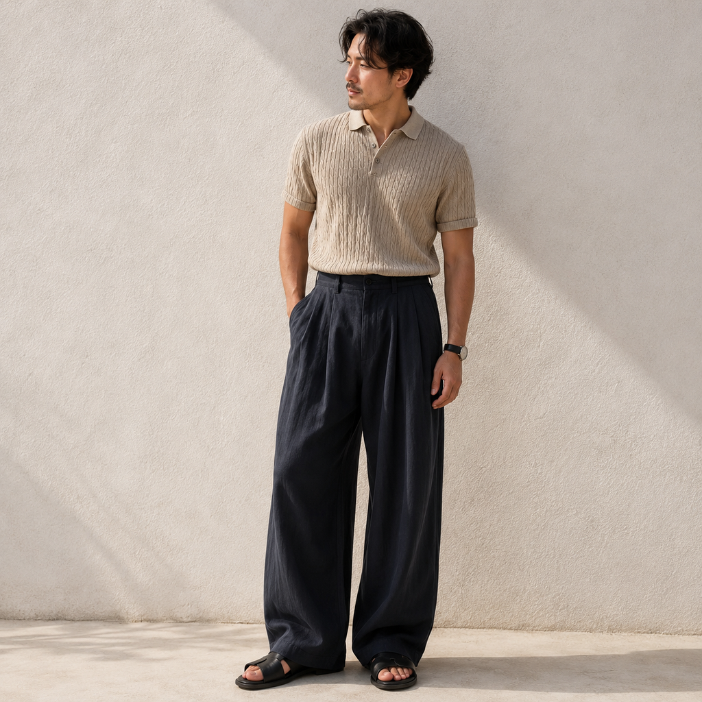 Aegean Wide Linen Trousers